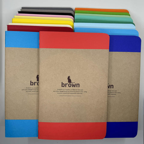 Brown Books Medium Blank Notebooks 2 Pack