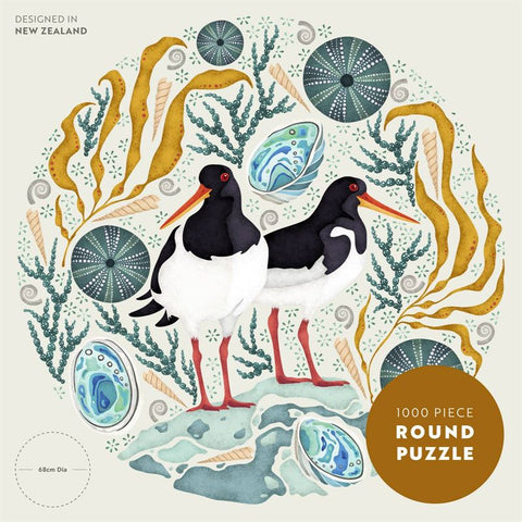 Oystercatchers Round 1000pce Puzzle