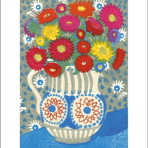 Asters in a Jug Card