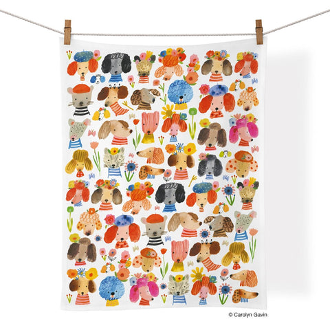 Dog Cotton Tea Towel