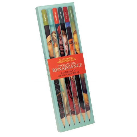 Faces of the Renaissance Box Of 6 Pencil Set