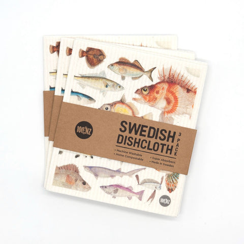 Swedish Dish Cloth - Fishes of NZ