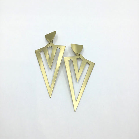 Brass Icepick Earrings