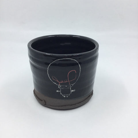 Black Lightbulb Mug