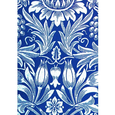 William Morris White and Blue Textile Card
