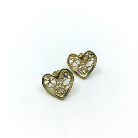 Lace Heart Studs