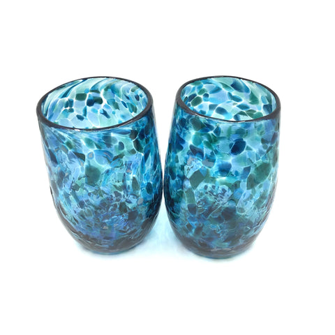 Glass Tumbler - Ocean Blue