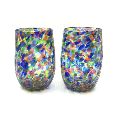 Glass Tumbler - Peacock