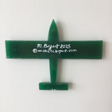 Green Resin Plane Square Wingtip