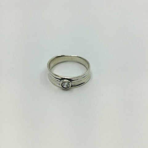 Petal Ring with Cubic Zirconia