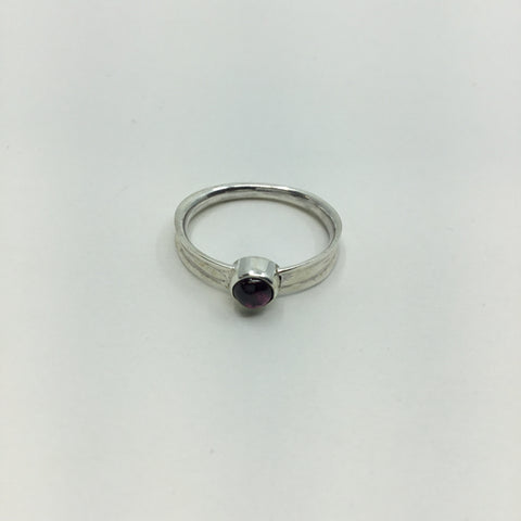 Petal Ring with Garnet