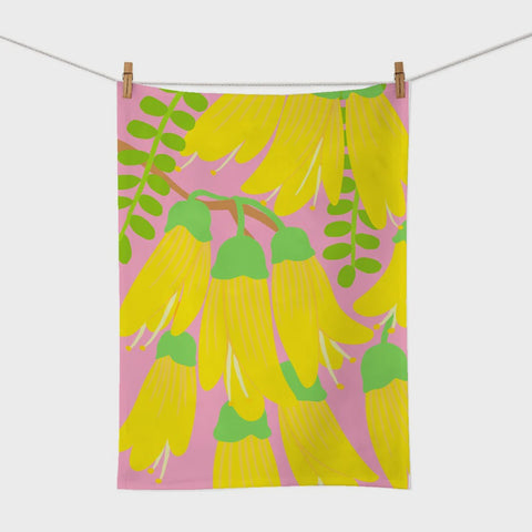 Bright Botanicals Kowhai Tea Towel