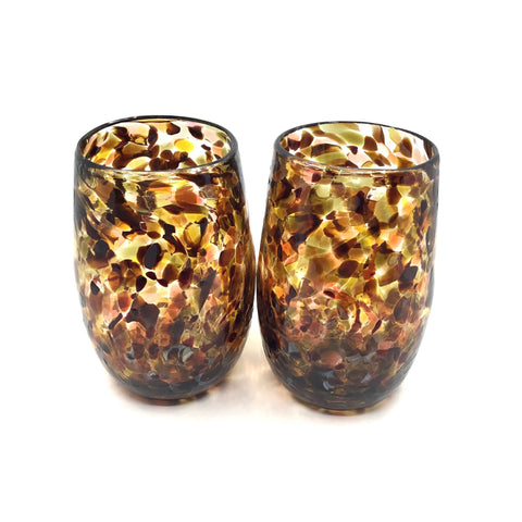 Glass Tumbler - Tortoiseshell