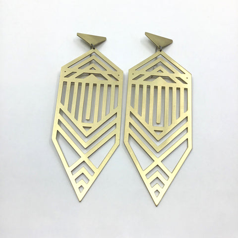 Waka Wat Brass Earrings