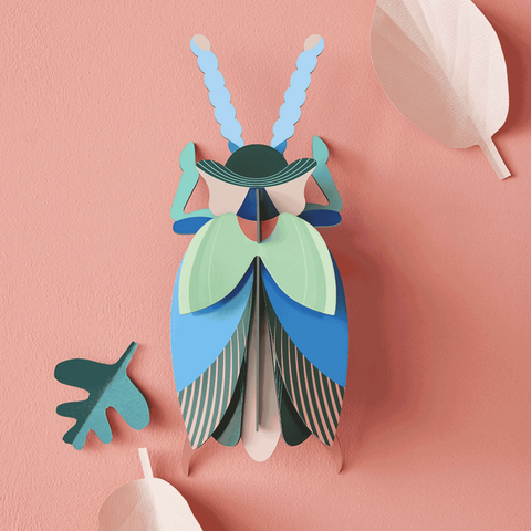 Wall Art - Emerald Beetle A4