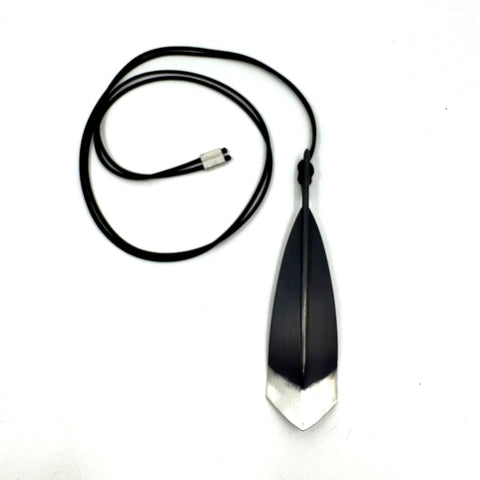Lisa West Silver Hui Feather Pendant