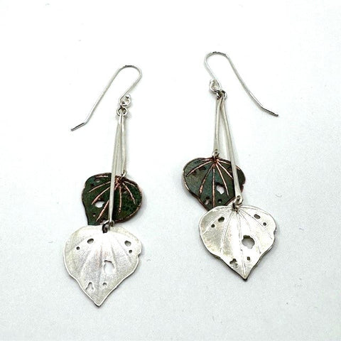 Kawakawa Silver Earrings - Doubles