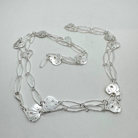 Kawakawa Silver Long Necklace