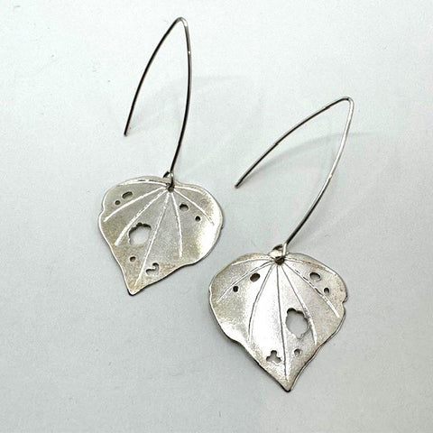 Su Keates Kawakawa Silver Earrings - Large Dangles