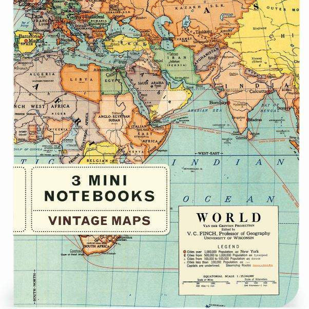 Map Size Mini Roz Maps - 3 mini notebooks – Te Whare O Rehua Sarjeant Gallery