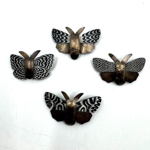 Lisa West Silver Moth Brooch