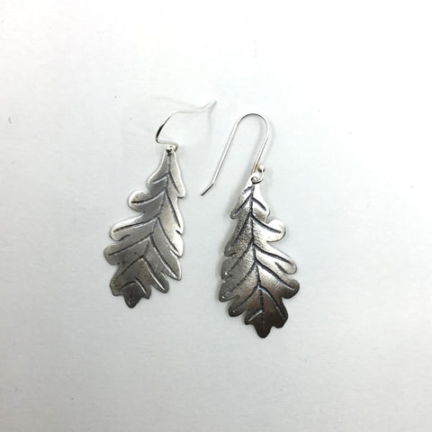 Large Oak Leaf Dangle Earrings