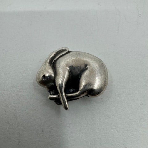 Su Keates Silver Rabbit Brooch