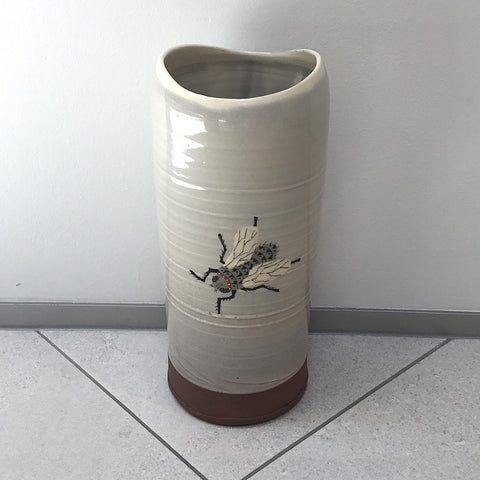 White Large Fly Vase