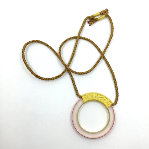 Yellow Inside Red Outside Necklace