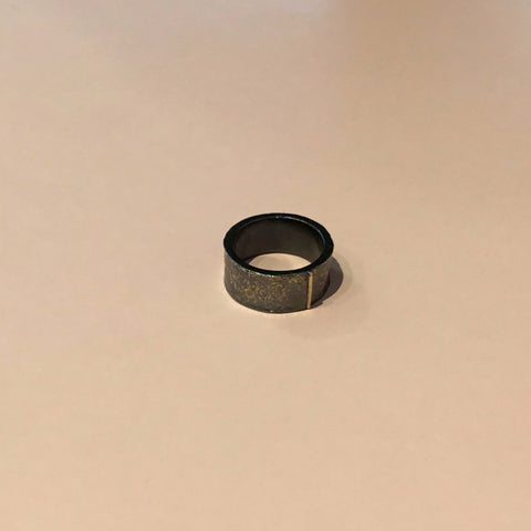 Glow Ring - Fused (oxidised silver and gold) 9mm