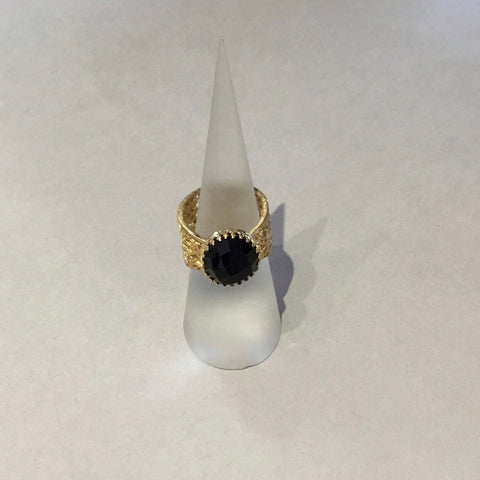 Regal Ring with Onyx (gold plated)